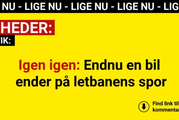 Igen igen: Endnu en bil ender på letbanens spor