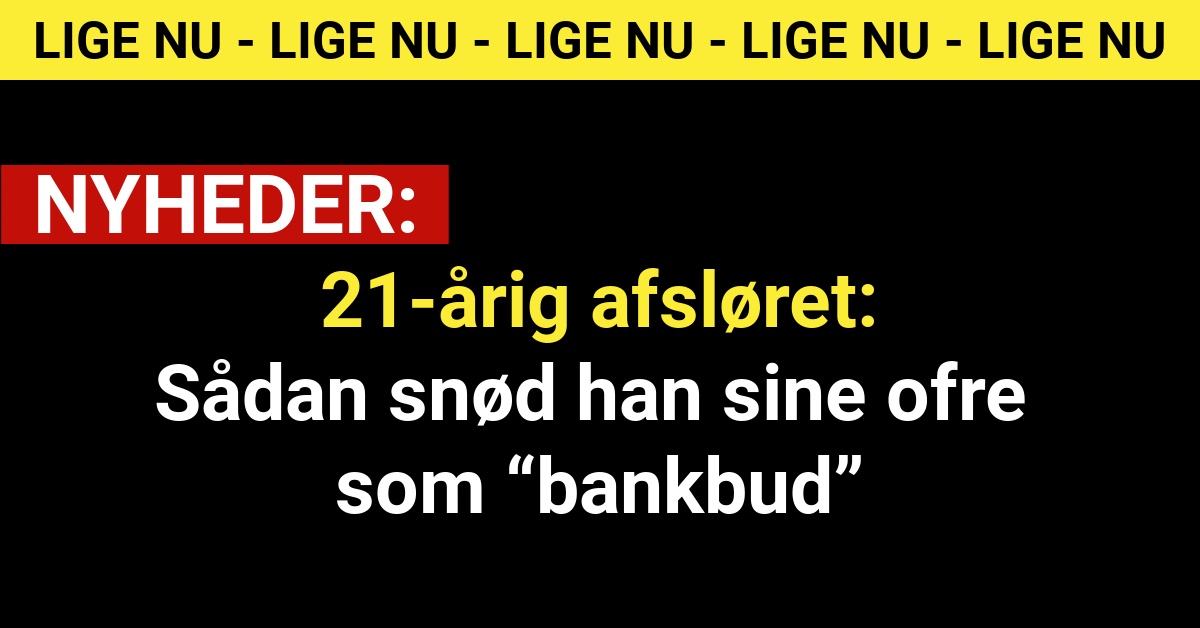 21-årig afsløret: Sådan snød han sine ofre som “bankbud”