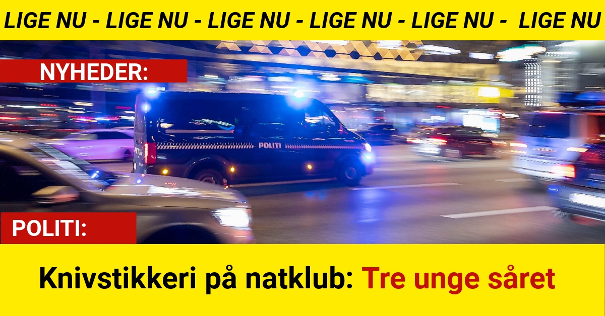 Knivstikkeri på natklub: Tre unge såret