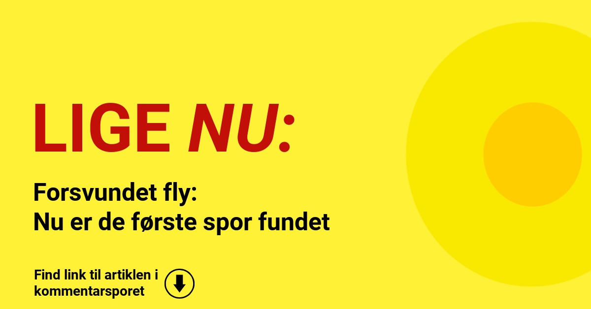 Forsvundet fly: Nu er de første spor fundet