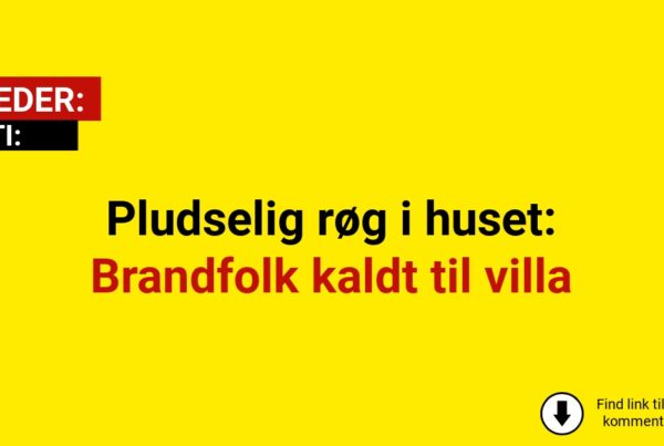 Pludselig røg i huset: Brandfolk kaldt til villa