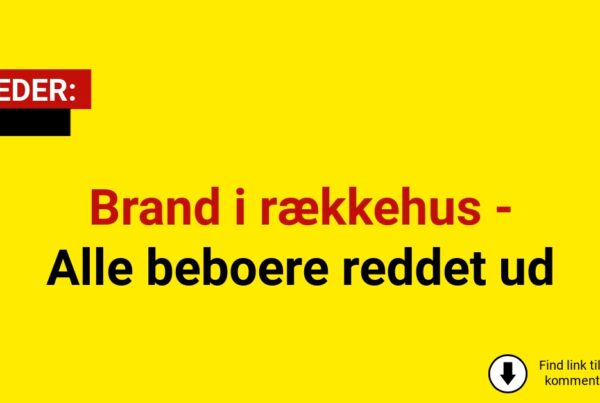 Brand i rækkehus - Alle beboere reddet ud