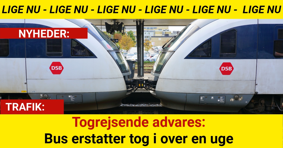 Togrejsende advares: Bus erstatter tog i over en uge