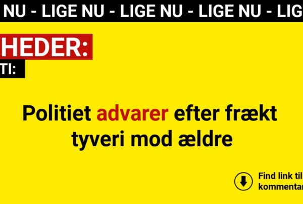 Politiet advarer efter frækt tyveri mod ældre