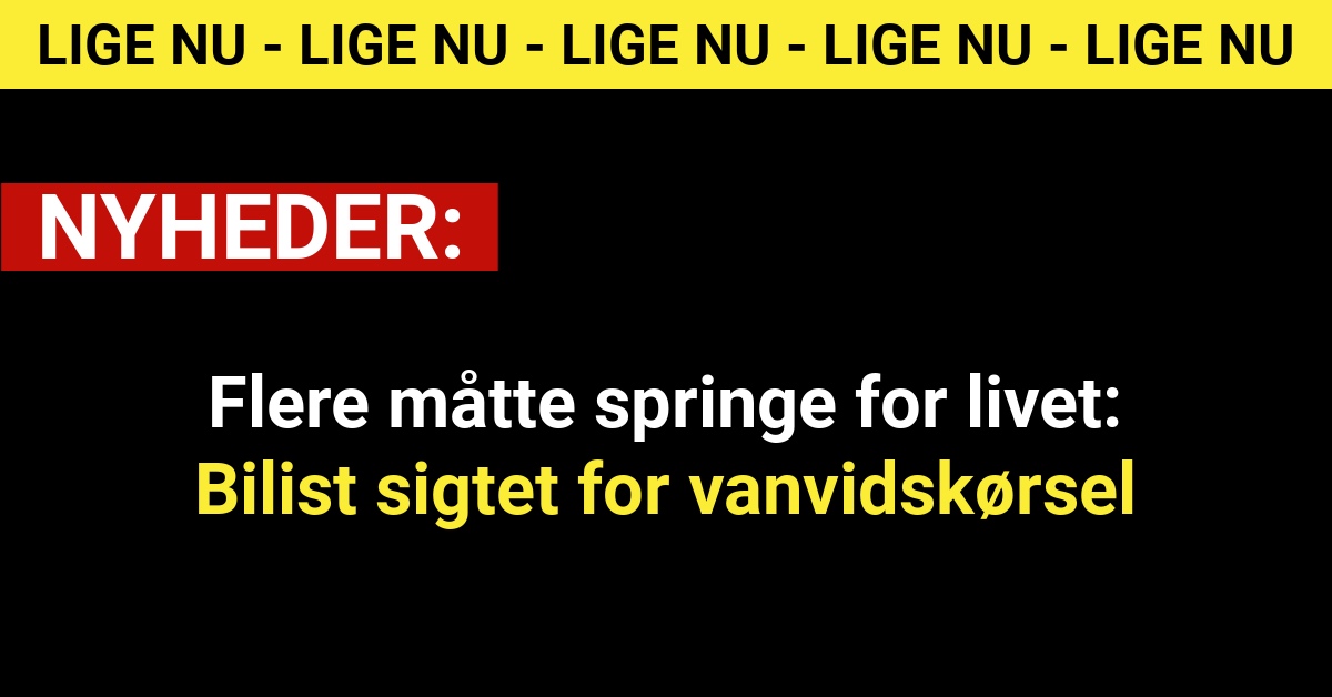 Flere måtte springe for livet: Bilist sigtet for vanvidskørsel