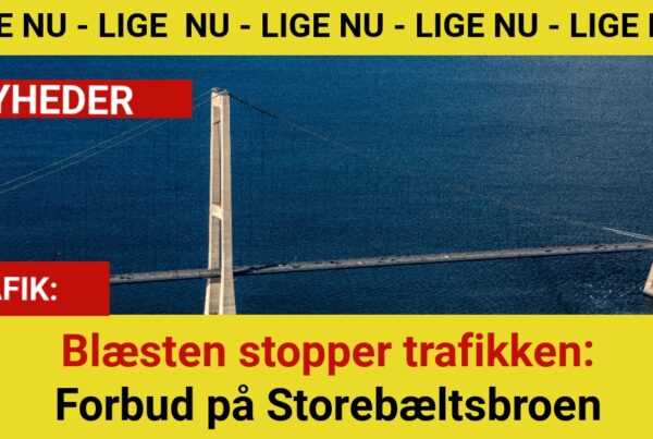 Blæsten stopper trafikken: Forbud på Storebæltsbroen