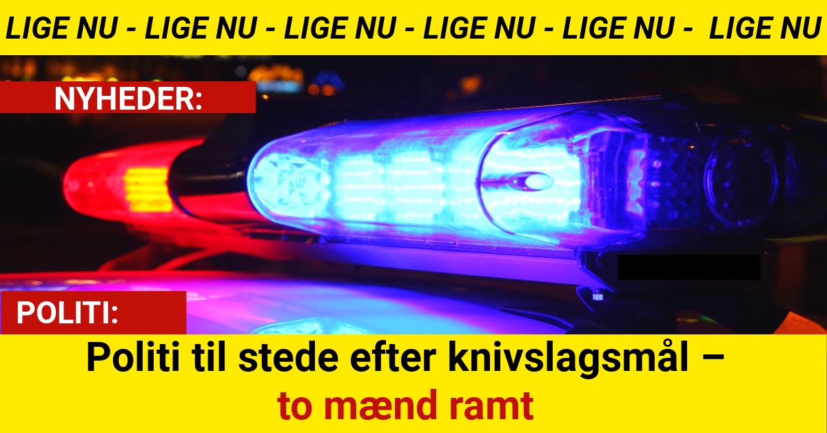 Politi til stede efter knivslagsmål – to mænd ramt