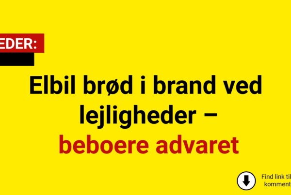 Elbil brød i brand ved lejligheder – beboere advaret