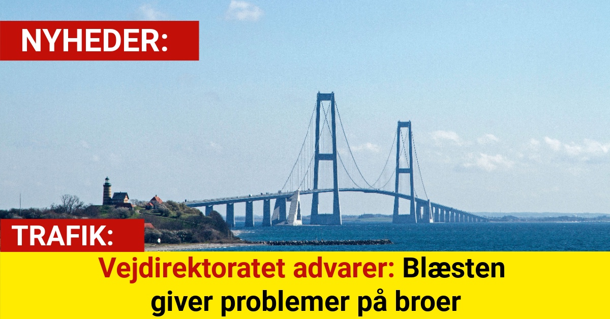 Vejdirektoratet advarer: Blæsten giver problemer på broer