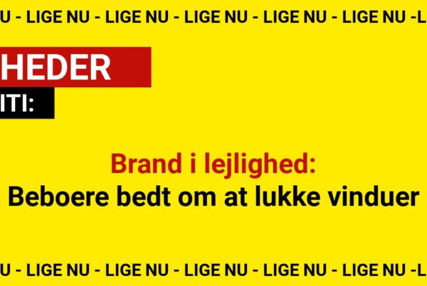 Brand i lejlighed: Beboere bedt om at lukke vinduer