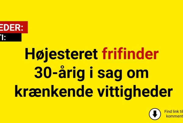 Højesteret frifinder 30-årig i sag om krænkende vittigheder