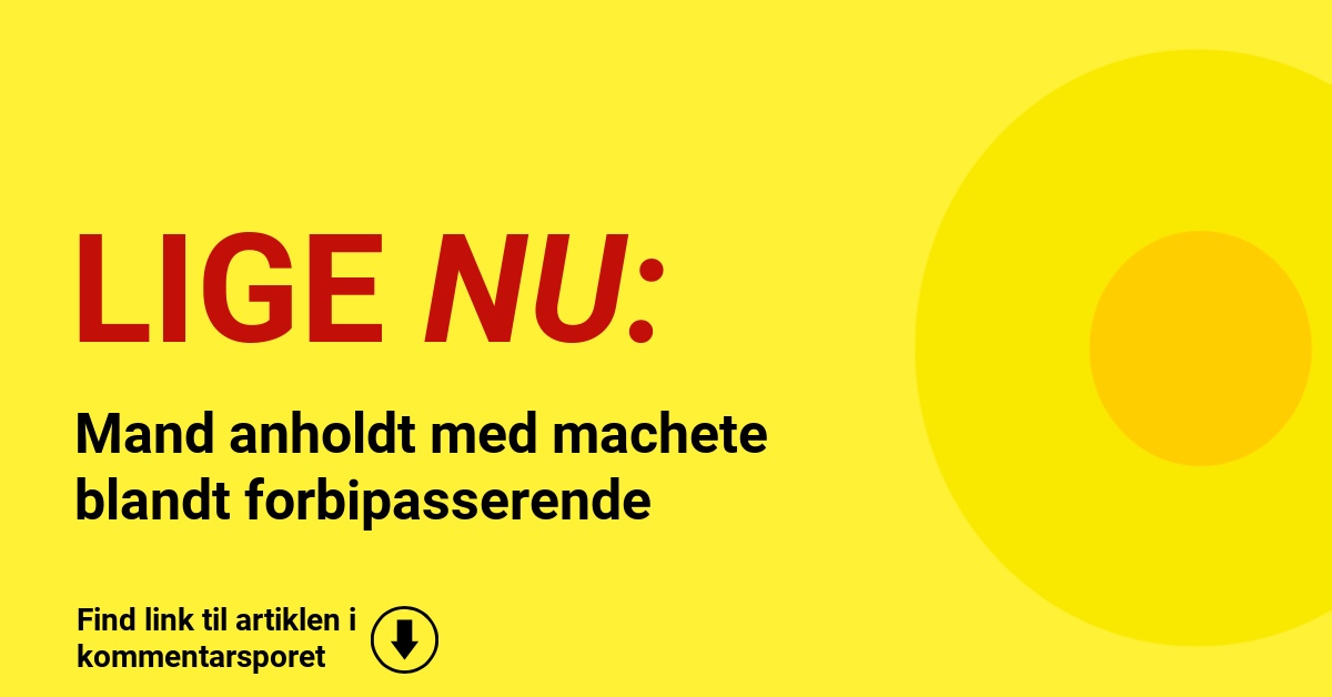 Mand anholdt med machete blandt forbipasserende