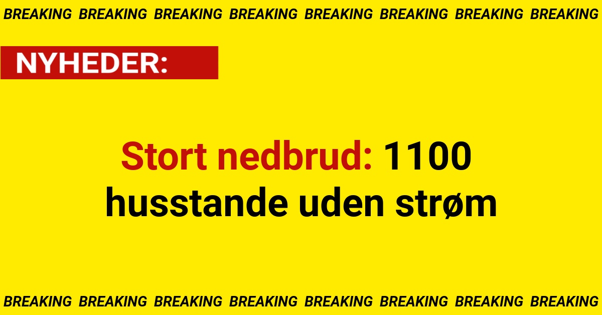 Strømafbrydelse rammer over 1.100 borgere