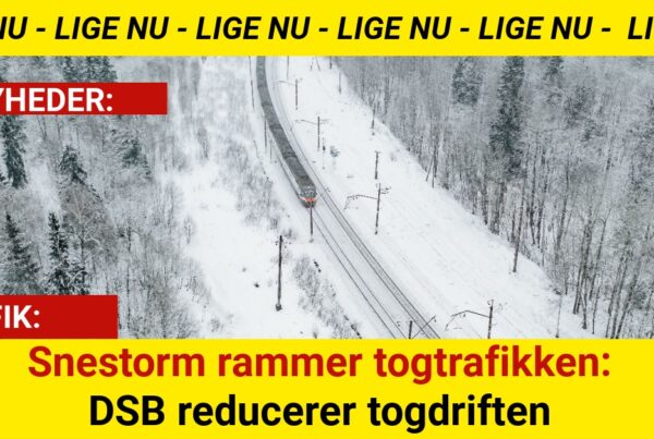 Snestorm rammer togtrafikken: DSB reducerer togdriften