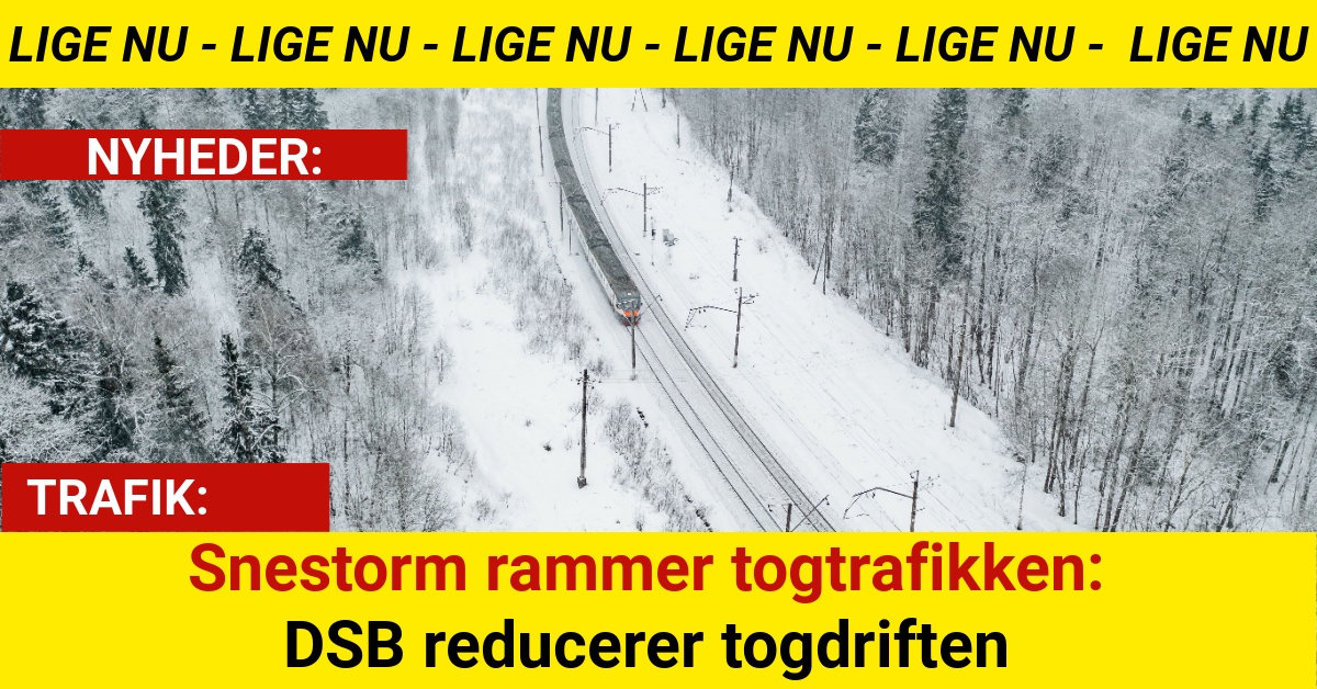 Snestorm rammer togtrafikken: DSB reducerer togdriften