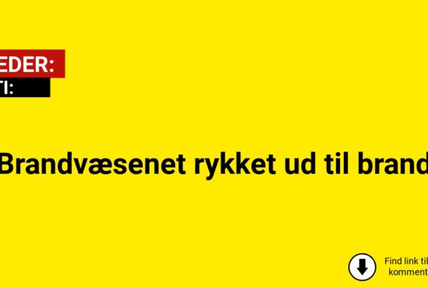 Brandvæsenet rykket ud til brand