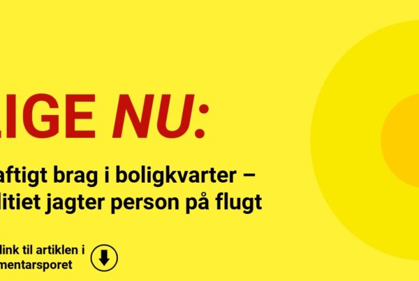 Kraftigt brag i boligkvarter – politiet jagter person på flugt