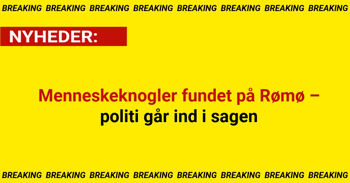 Menneskeknogler fundet på Rømø – politi går ind i sagen