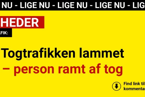 Togtrafikken lammet – person ramt af tog