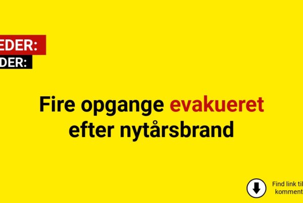 Fire opgange evakueret efter nytårsbrand