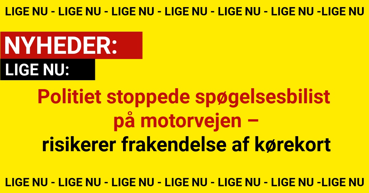 Politiet stoppede spøgelsesbilist på motorvejen – risikerer frakendelse af kørekort