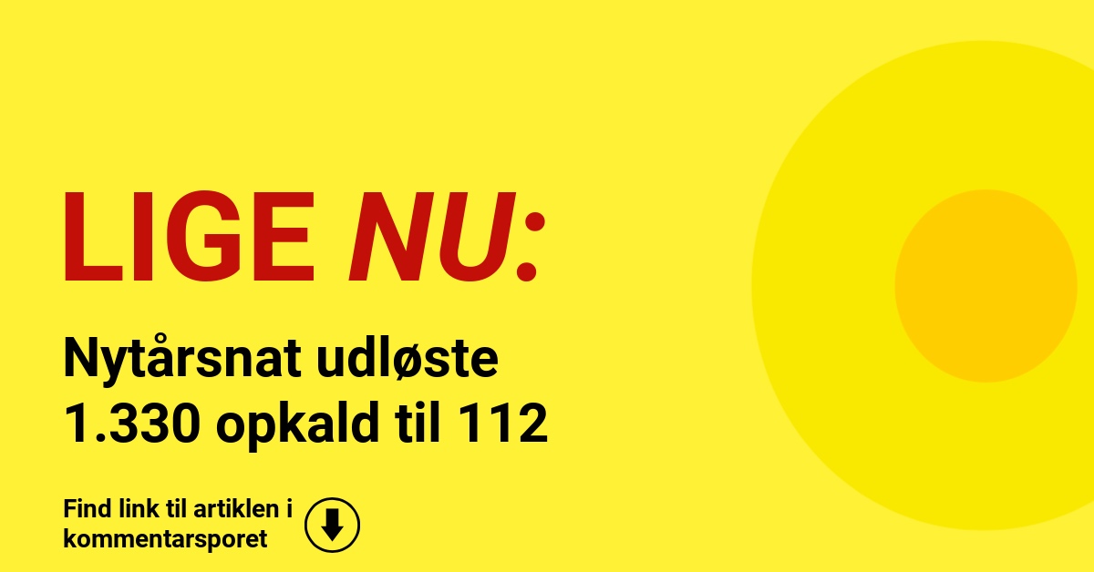 Nytårsnat udløste 1.330 opkald til 112