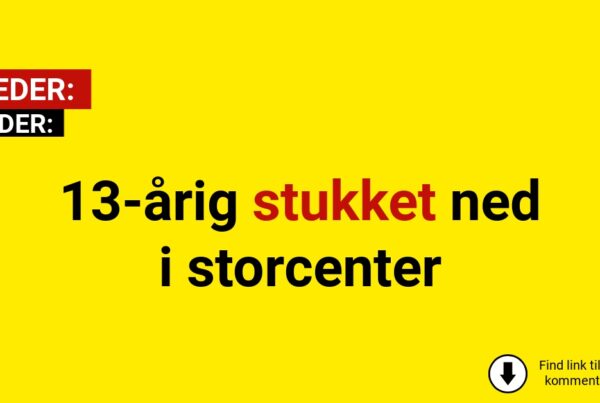 13-årig stukket ned i storcenter
