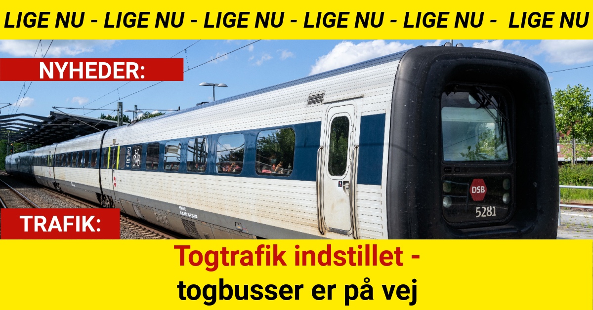 Togtrafik indstillet - togbusser er på vej