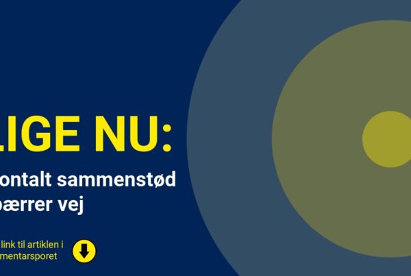 Frontalt sammenstød spærrer vej