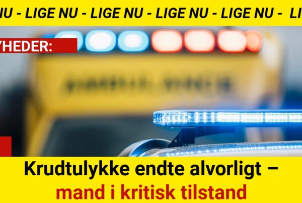 Krudtulykke endte alvorligt – mand i kritisk tilstand