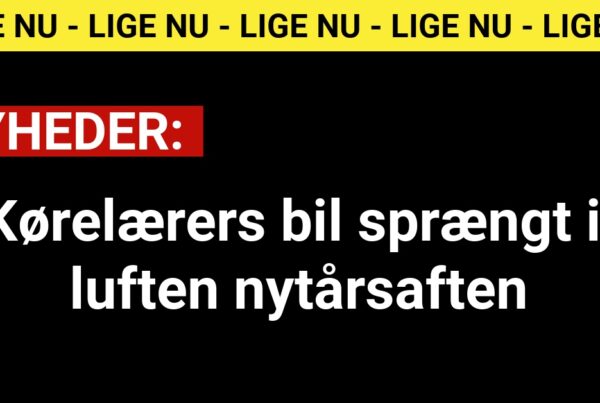 Kørelærers bil sprængt i luften nytårsaften