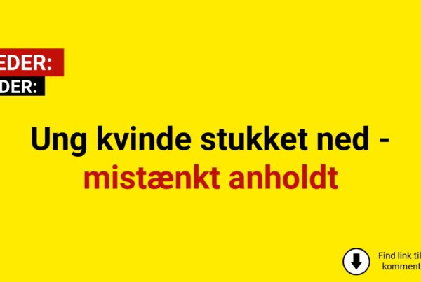 Ung kvinde stukket ned - mistænkt anholdt