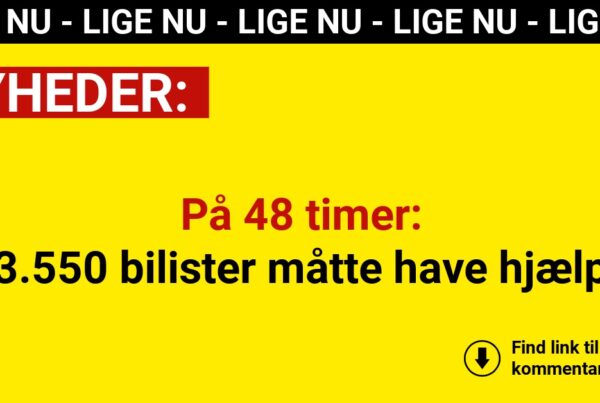 På 48 timer: 3.550 bilister måtte have hjælp
