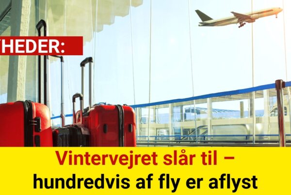 Vintervejret slår til – hundredvis af fly er aflyst
