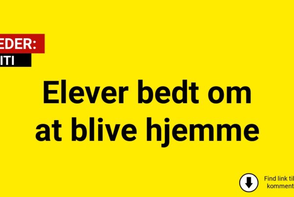 Elever bedt om at blive hjemme