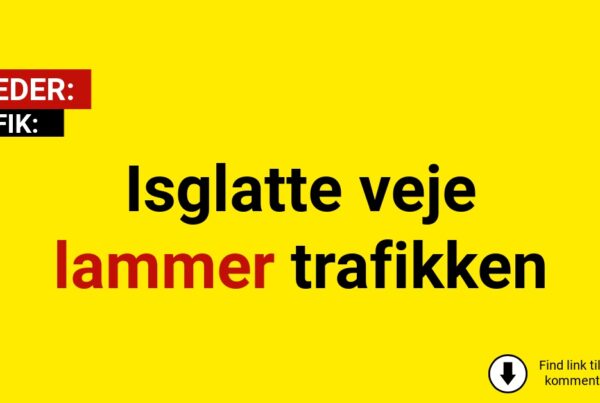 Isglatte veje lammer trafikken