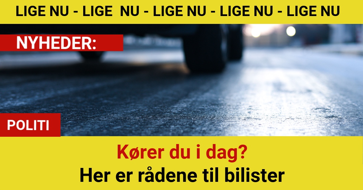 Glatte veje flere steder – bilister opfordres til ekstra forsigtighed