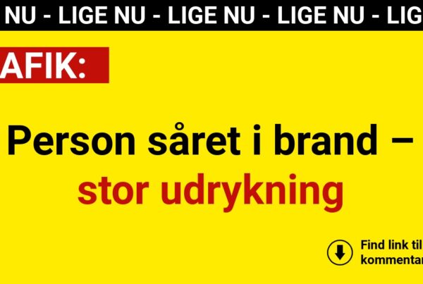 Person såret i brand – stor udrykning