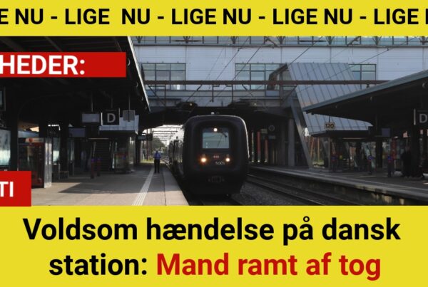 Mand skubbet ind i godstog på station – alvorligt kvæstet