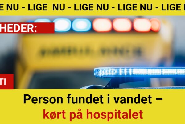 Fundet i iskoldt vand – person hastet på hospitalet