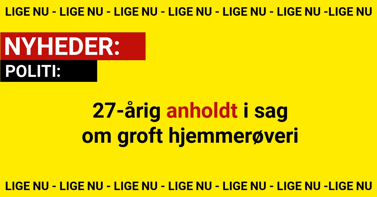 Ældre ægtepar stukket i eget hjem – nu er en mand anholdt