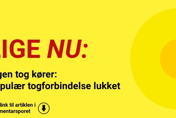 Ingen tog kører: Populær togforbindelse lukket