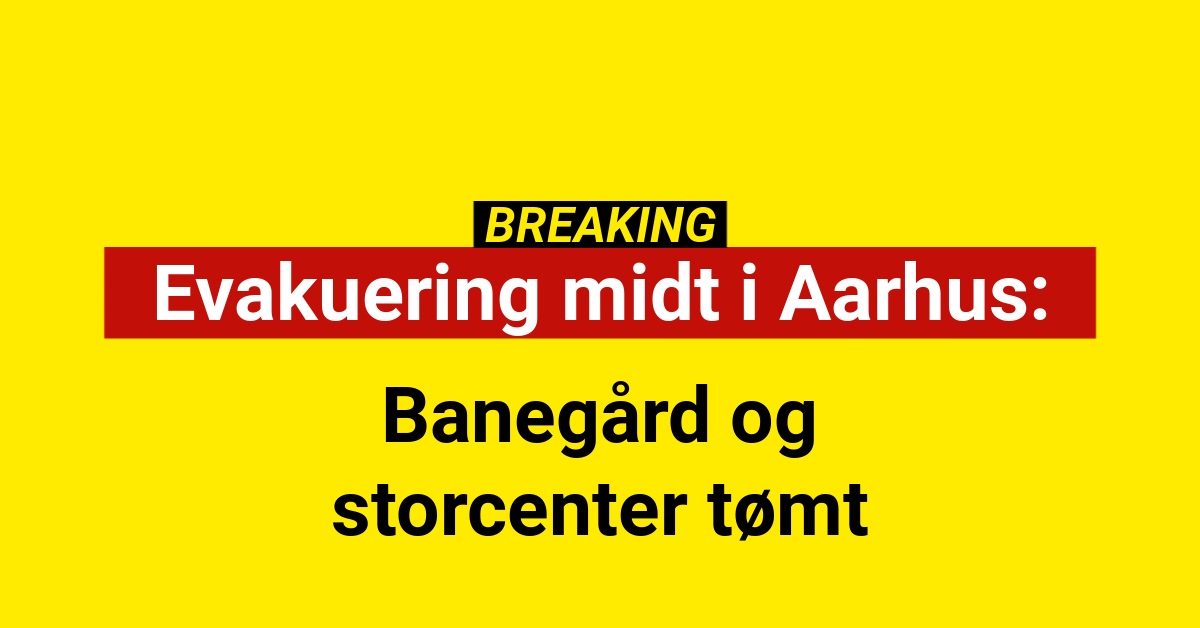 Evakuering midt i Aarhus: Banegård og storcenter tømt