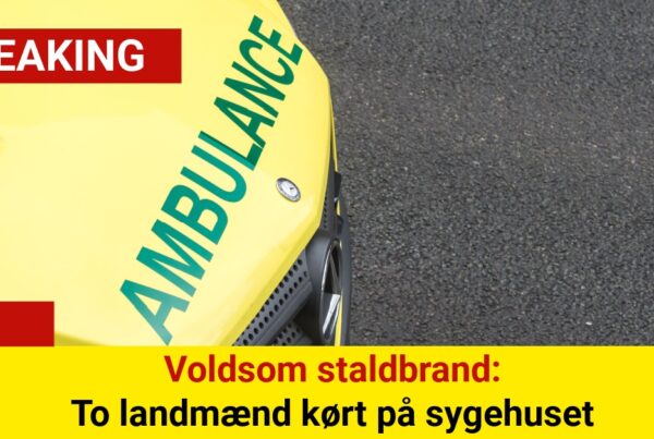 Voldsom staldbrand: To landmænd kørt på sygehuset