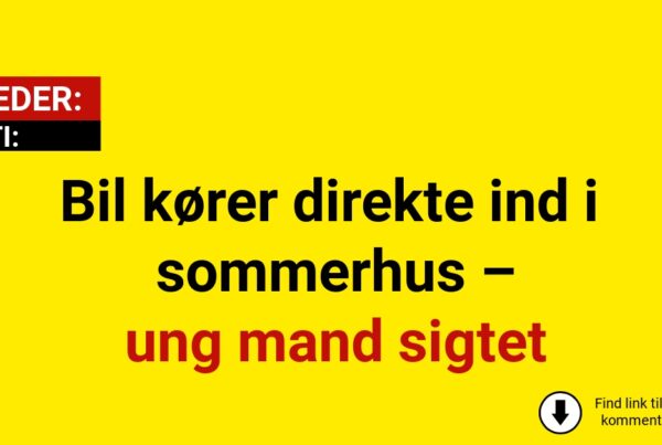 Bil kører direkte ind i sommerhus – ung mand sigtet