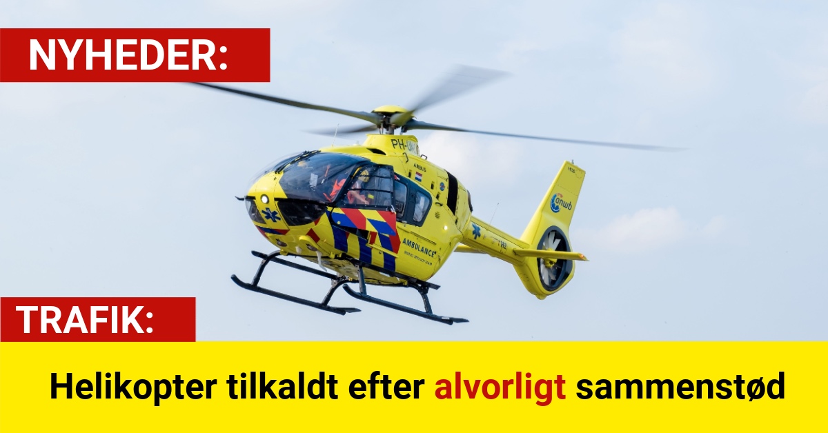 Seks personer involveret i voldsom ulykke