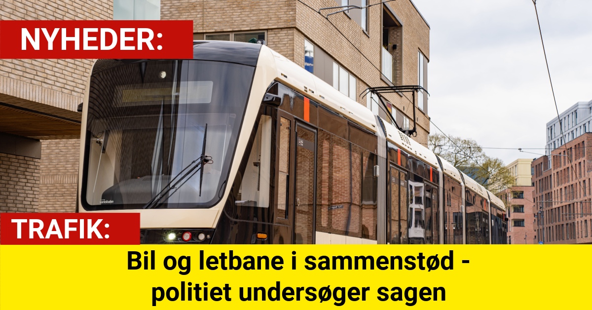 Bil og letbane i sammenstød - politiet undersøger sagen
