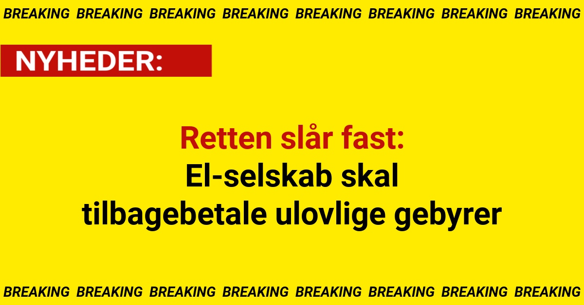 Retten slår fast: El-selskab skal tilbagebetale ulovlige gebyrer