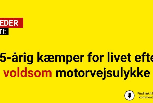 25-årig kæmper for livet efter voldsom motorvejsulykke