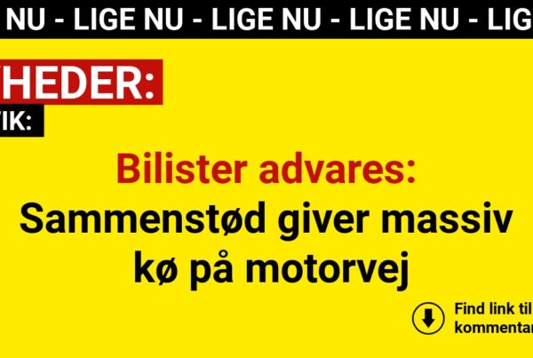Bilister advares: Sammenstød giver massiv kø på motorvej